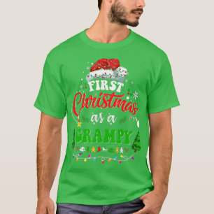 First Christmas As a Grampy Santa Hat Ugly Xmas 2 T-Shirt