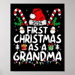 First Christmas As A Grandma Family Matching New Poster