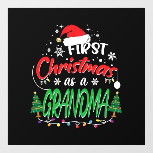 First Christmas as a Grandma New Grandmother Floor Decals