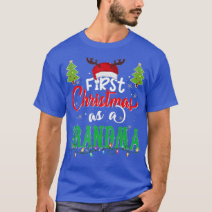 First Christmas As a Grandma Santa Hat Ugly Xmas T-Shirt