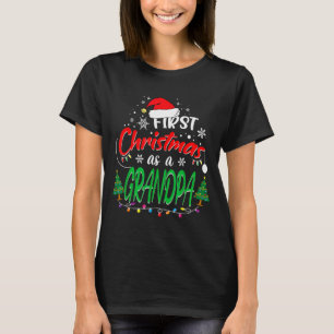 First Christmas As A Grandpa New Grandfather 1st C T-Shirt