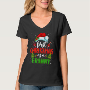 First Christmas As A Granny Santa Gender Reveal Ch T-Shirt