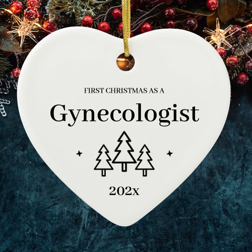 First Christmas As A Gynecologist 2024 Ceramic Ornament