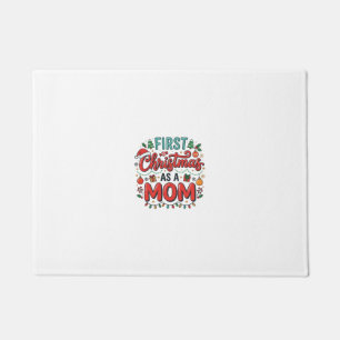 First Christmas As A Mom Holiday Design Doormat