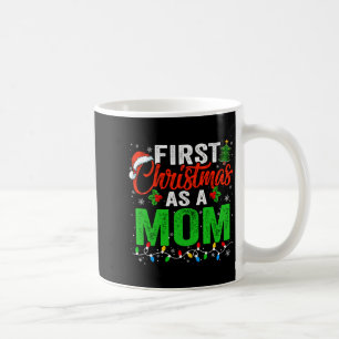 First Christmas As A Mom Xmas Lights New Dad Chris Coffee Mug