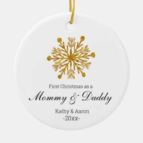 First Christmas as a Mommy and Daddy ornament