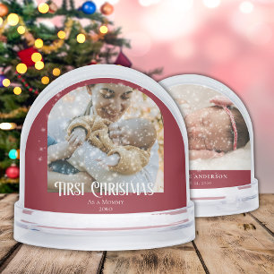 First Christmas As A Mommy Mother 2 Photos  Snow Globe