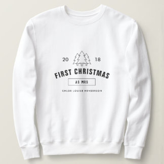 First Christmas as a Mrs Personalized Surname Sweatshirt