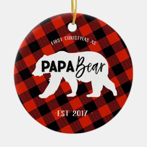 First Christmas as a Papa Bear Ornament