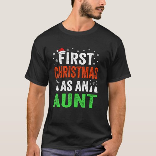 First Christmas As An Aunt 1st Christmas Newborn B T_Shirt