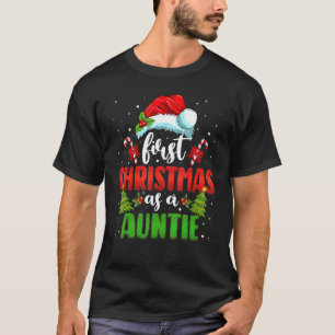 First Christmas As An Auntie Santa Gender Reveal C T-Shirt