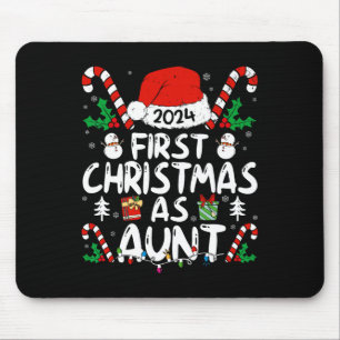 First Christmas As Aunt Family Matching New Aunt 1 Mouse Pad