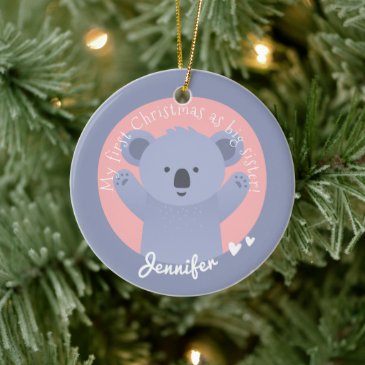 First Christmas as Big Sister - Cute Koala Bear