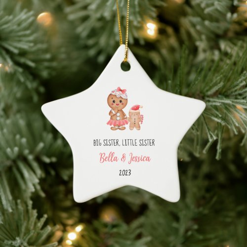 First Christmas as Big Sister Cute Ornament