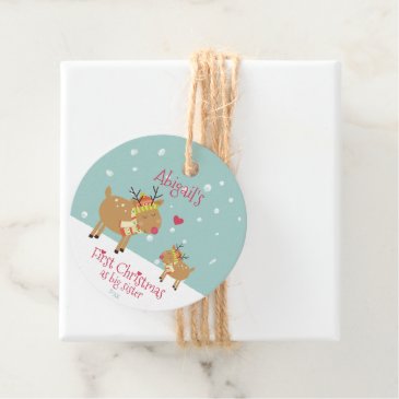 First Christmas as Big Sister, Cute Reindeer