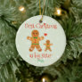 First Christmas as Big Sister - Gingerbread Men Ceramic Ornament
