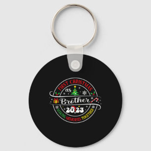 First Christmas As Brother 2023 Christmas Family X Keychain