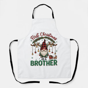 First Christmas As Brother Gnome Reindeer Sleigh Apron