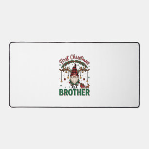First Christmas As Brother Gnome Reindeer Sleigh Desk Mat