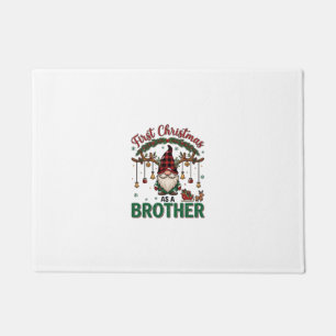 First Christmas As Brother Gnome Reindeer Sleigh Doormat