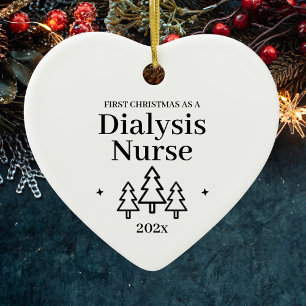 First Christmas As Dialysis Nurse 2026 Ceramic Ornament