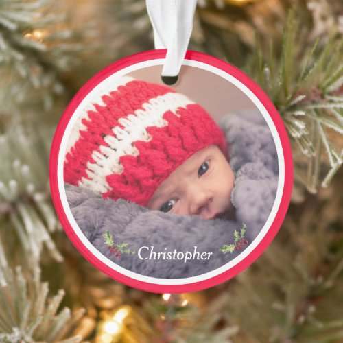 First Christmas as Grammy and Grampy _ Photo Ornament