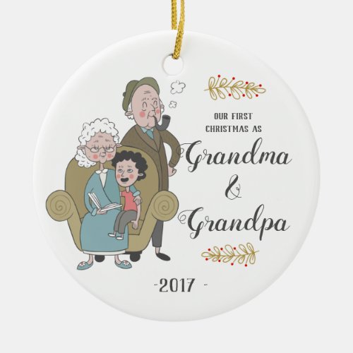 First Christmas as Grandma and Grandpa Ornament