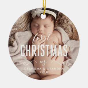 First Christmas as Grandma Grandpa Ornament