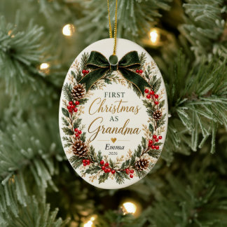 First Christmas as Grandma Ornament | Personalized