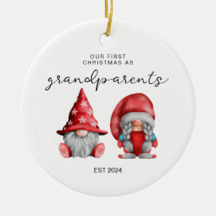 First Christmas as Grandparents Christmas family Ceramic Ornament