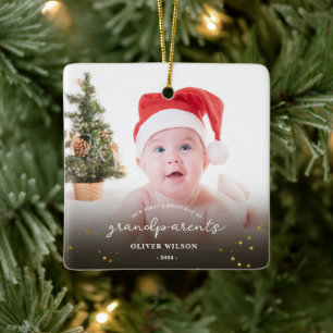 First Christmas as Grandparents Christmas family Ceramic Ornament