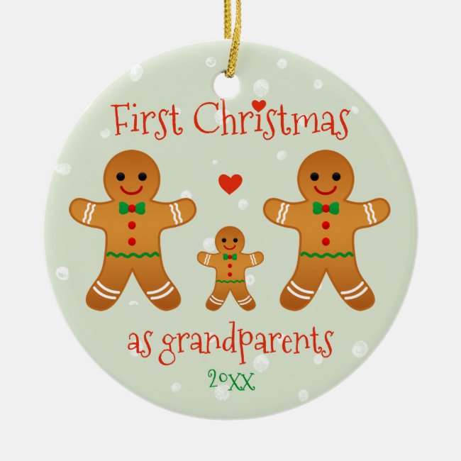 First Christmas as Grandparents - Gingerbread Men