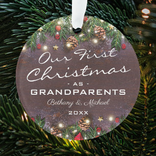 First Christmas as Grandparents Photo Ornament