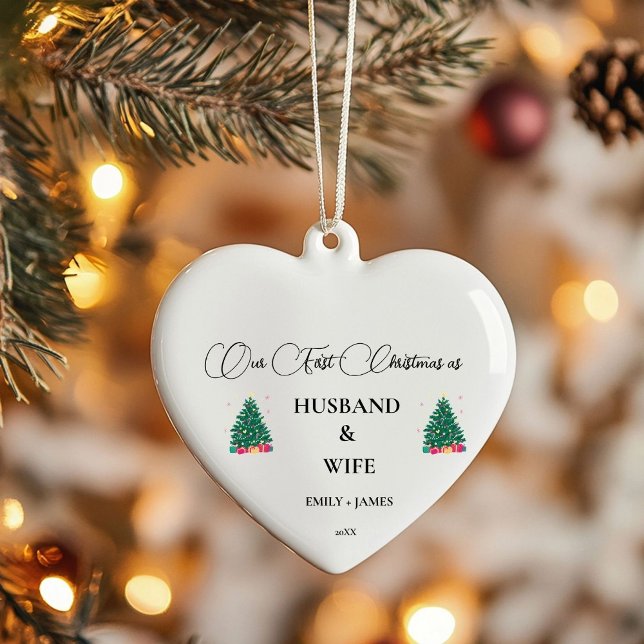 First christmas as husband and wife ceramic ornament (Creator Uploaded)