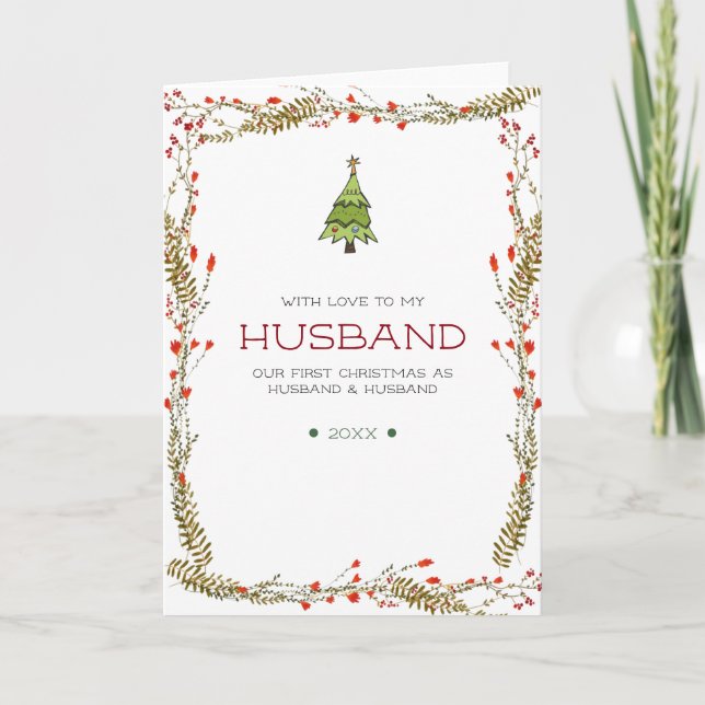 First Christmas as Husband & Husband Holiday Card (Front)