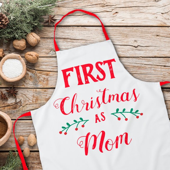 First Christmas as mom Apron (Creator Uploaded)