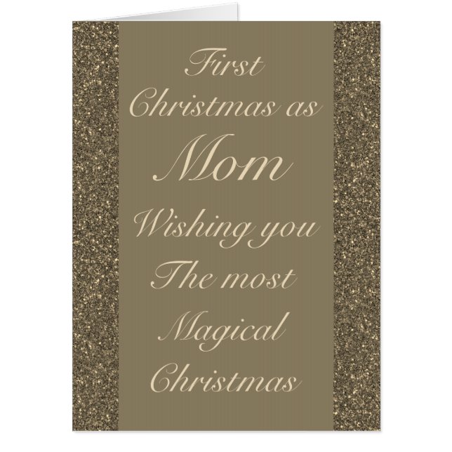 First Christmas as mom Christmas card (Front)