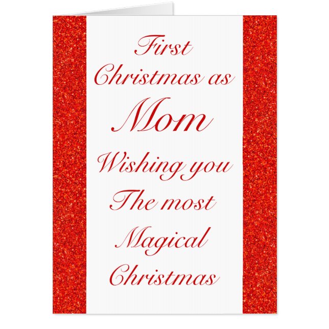 First Christmas as mom Christmas card (Front)