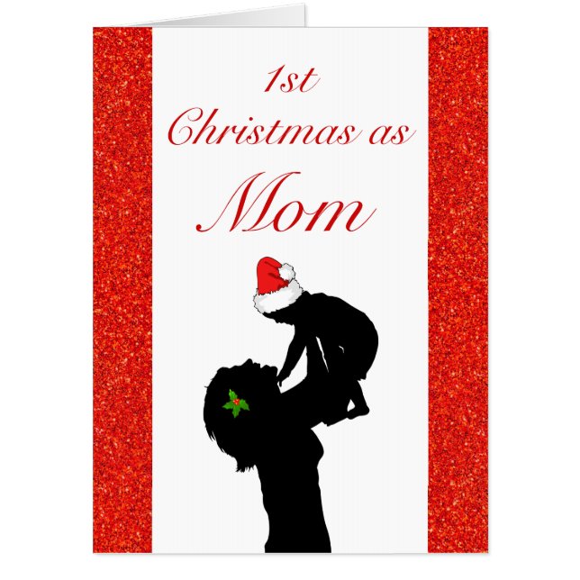 First Christmas as mom Christmas card (Front)