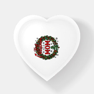 First Christmas As Mom Pine Wreath Tree Paperweight