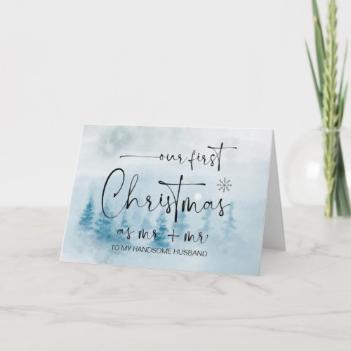 First Christmas as Mr and Mr Xmas Gift for Husband Card