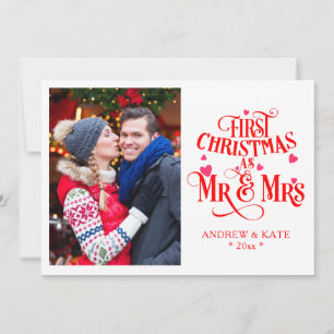 First Christmas As Mr And Mrs Personalized Photo