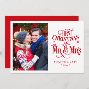 First Christmas As Mr And Mrs Personalized Photo