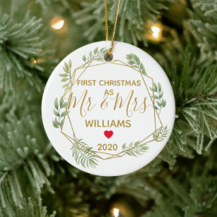 1st year marriage christmas ornaments