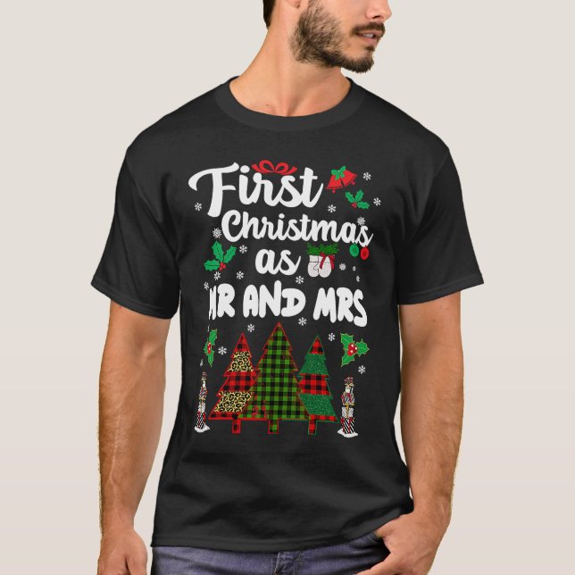 First Christmas As Mr And Mrs  Xmas Mr And Mrs 202 T-Shirt (Front)