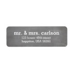 First Christmas as Mr. & Mrs. Chalkboard | Label<br><div class="desc">The First Christmas as Mr. & Mrs. Chalkboard holiday collection features a background of perfectly worn chalkboard. Perfect for a newlywed Christmas card or wedding announcement,  personalize these address labels with your name and address. Coordinating products by Spaces For Faces also available.</div>