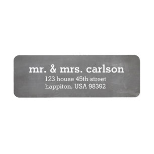 First Christmas as Mr. & Mrs. Chalkboard Label