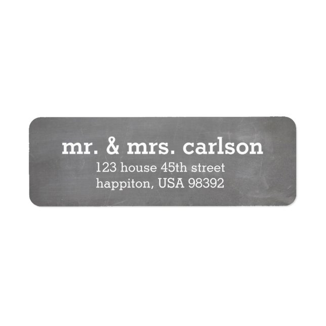 First Christmas as Mr. & Mrs. Chalkboard | Label (Front)