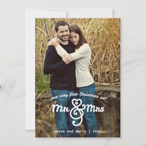 First Christmas as Mr &amp; Mrs Holiday Photo Card