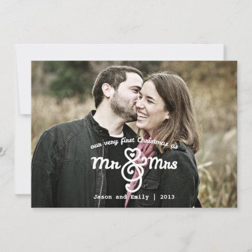 First Christmas as Mr &amp; Mrs Holiday Photo Card